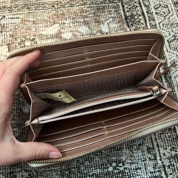 Kate Spade Rose Gold Large Wallet - Picture 5 of 5